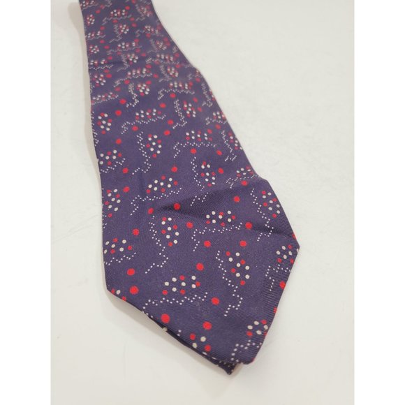 1950s John comfort Blue Silk Repp Tie | Untipped Ivy League Trad - Picture 4 of 10